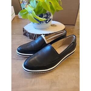 Shoes‎ Women Naturalizer Slip On Black Leather Crock Loafer Beale Size 9 W - New